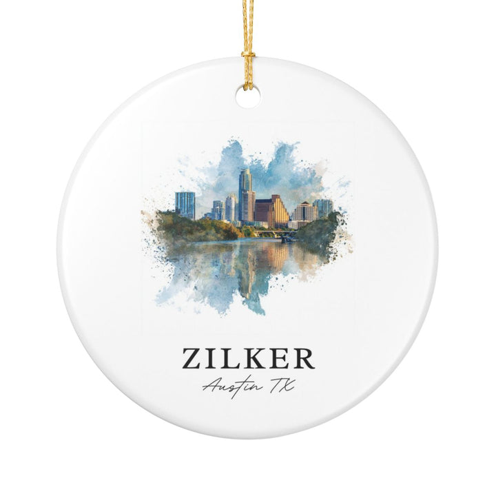 Zilker Austin TX Ornament: Unique Zilker Austin Souvenir, Zilker Austin Texas Xmas Decor, and Authentic Zilker Austin Gift