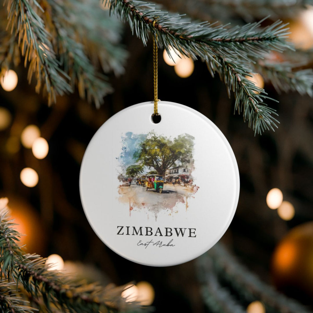 Zimbabwe Ornament: Unique Zimbabwe Souvenir, Zimbabwe Xmas Decor, and Authentic Zimbabwe Gift
