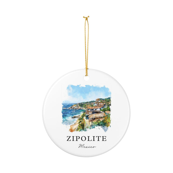 Zipolite Mexico Ornament: Unique Zipolite Souvenir, Zipolite Mexico Xmas Decor, and Authentic Zipolite Gift