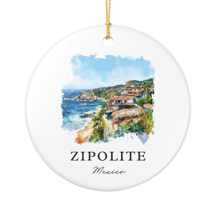 Zipolite Mexico Ornament: Unique Zipolite Souvenir, Zipolite Mexico Xmas Decor, and Authentic Zipolite Gift