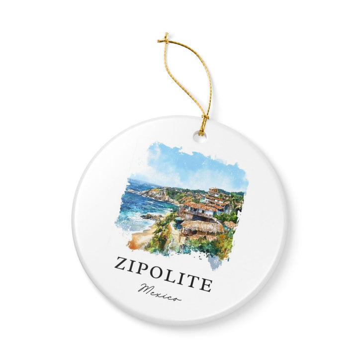 Zipolite Mexico Ornament: Unique Zipolite Souvenir, Zipolite Mexico Xmas Decor, and Authentic Zipolite Gift