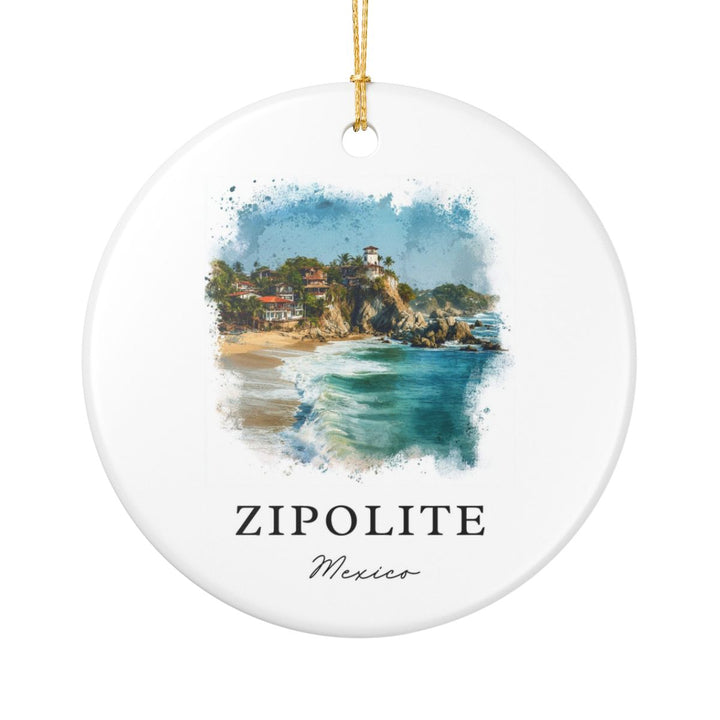 Zipolite Mexico Ornament: Unique Zipolite Souvenir, Zipolite Mexico Xmas Decor, and Authentic Zipolite Gift