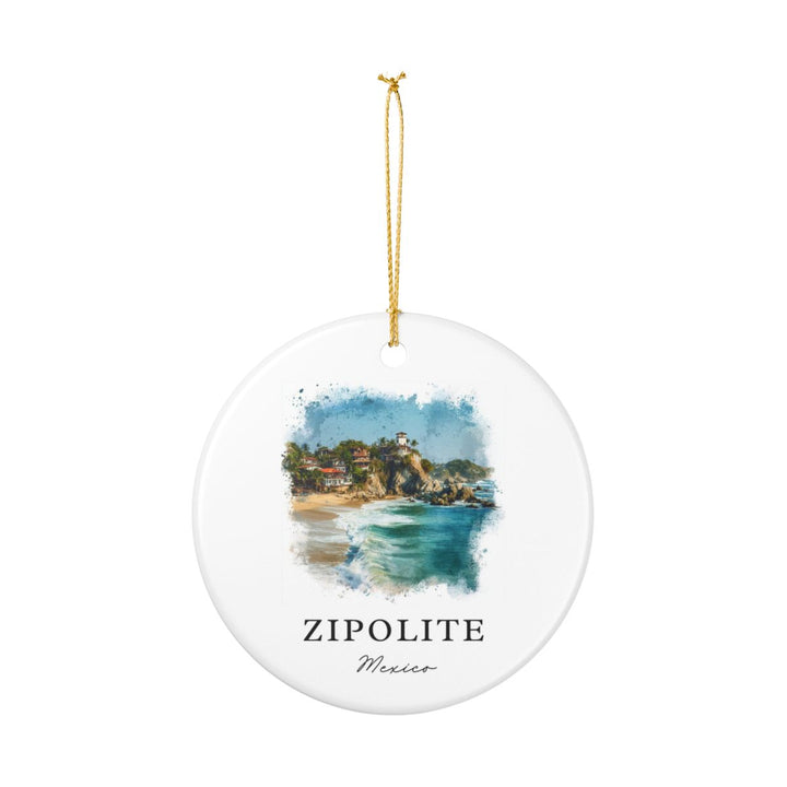 Zipolite Mexico Ornament: Unique Zipolite Souvenir, Zipolite Mexico Xmas Decor, and Authentic Zipolite Gift