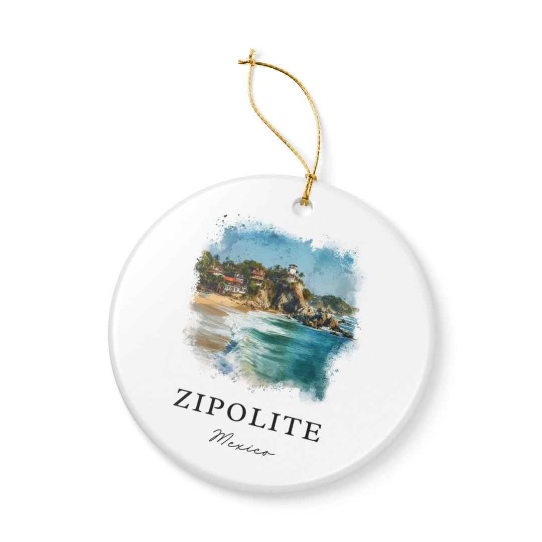 Zipolite Mexico Ornament: Unique Zipolite Souvenir, Zipolite Mexico Xmas Decor, and Authentic Zipolite Gift