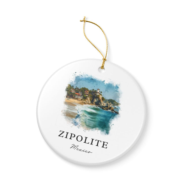 Zipolite Mexico Ornament: Unique Zipolite Souvenir, Zipolite Mexico Xmas Decor, and Authentic Zipolite Gift