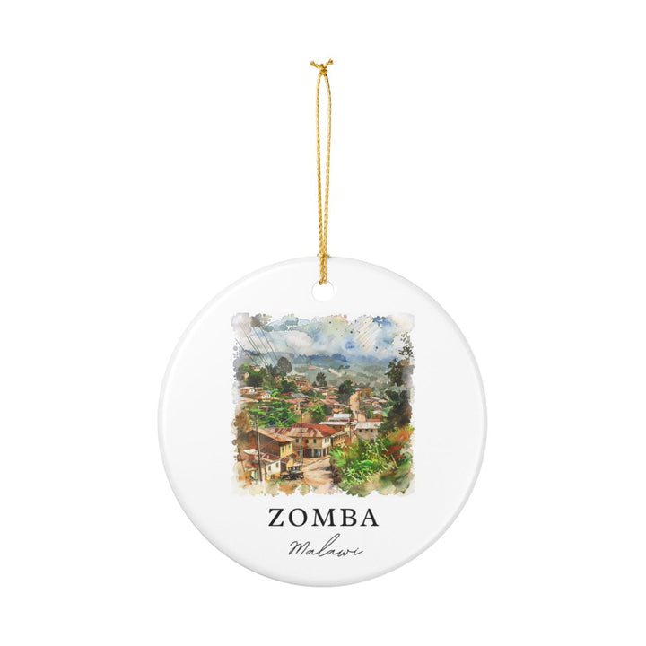 Zomba Malawi Ornament: Unique Zomba Malawi Souvenir, Zomba Malawi Xmas Decor, and Authentic Zomba Malawi Gift