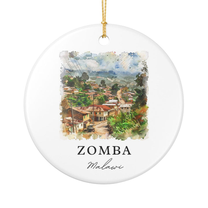 Zomba Malawi Ornament: Unique Zomba Malawi Souvenir, Zomba Malawi Xmas Decor, and Authentic Zomba Malawi Gift