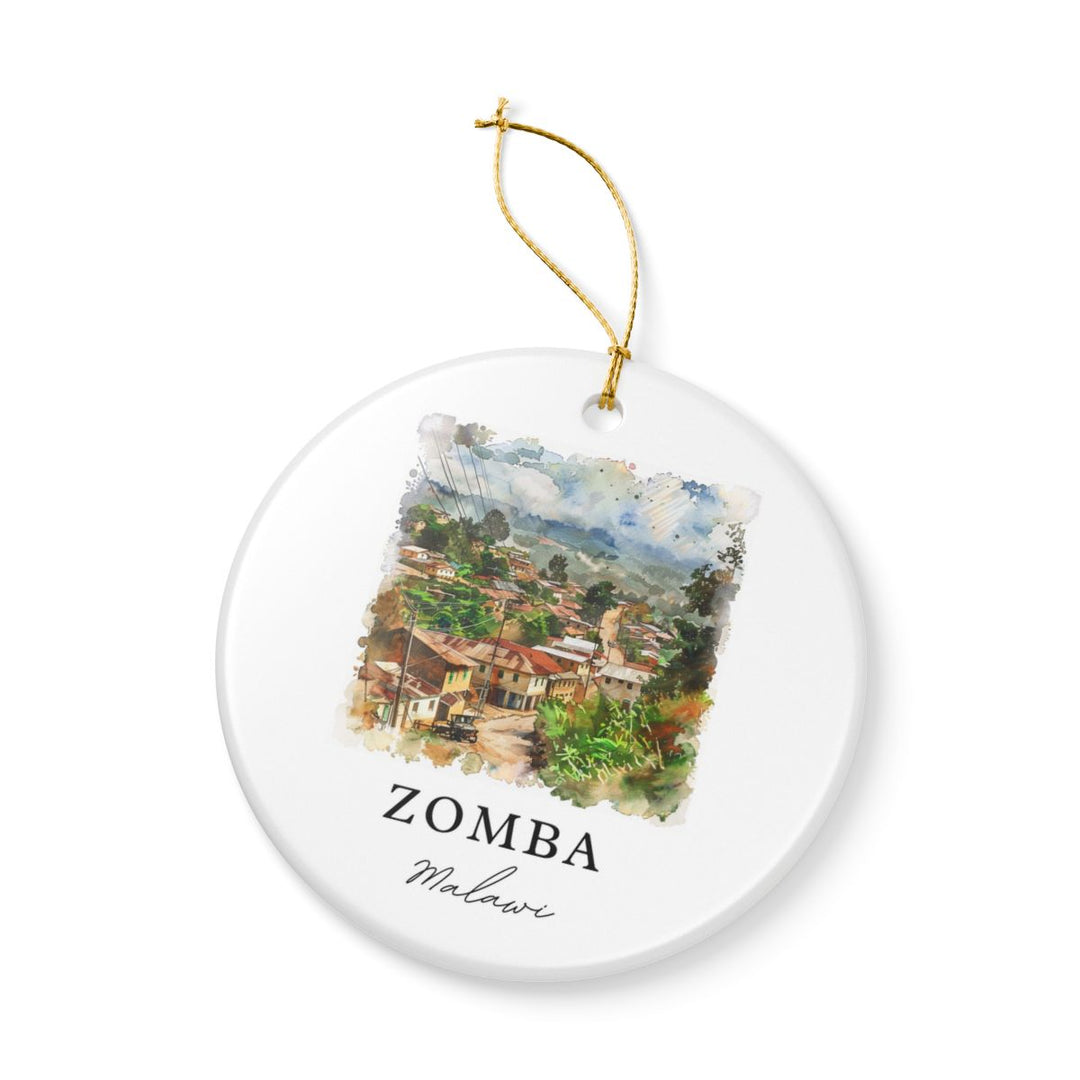 Zomba Malawi Ornament: Unique Zomba Malawi Souvenir, Zomba Malawi Xmas Decor, and Authentic Zomba Malawi Gift