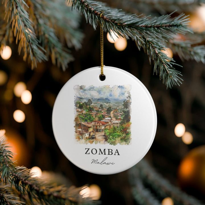 Zomba Malawi Ornament: Unique Zomba Malawi Souvenir, Zomba Malawi Xmas Decor, and Authentic Zomba Malawi Gift