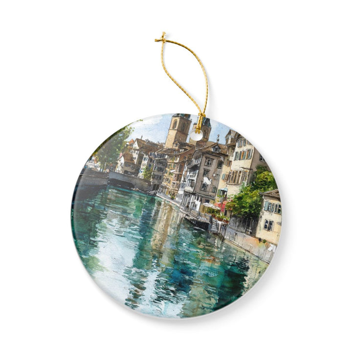 Zurich Switzerland Ornament: Unique Zurich Souvenir, Zurich Switzerland Xmas Decor, and Authentic Zurich Gift