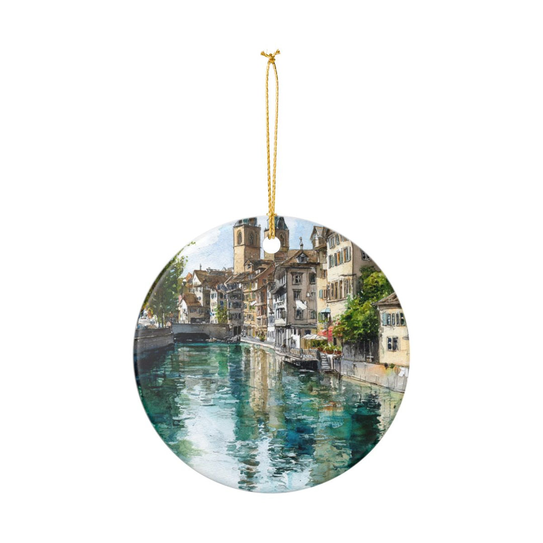 Zurich Switzerland Ornament: Unique Zurich Souvenir, Zurich Switzerland Xmas Decor, and Authentic Zurich Gift