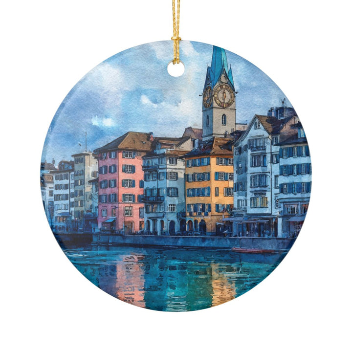 Zurich Switzerland Ornament: Unique Zurich Souvenir, Zurich Switzerland Xmas Decor, and Authentic Zurich Gift