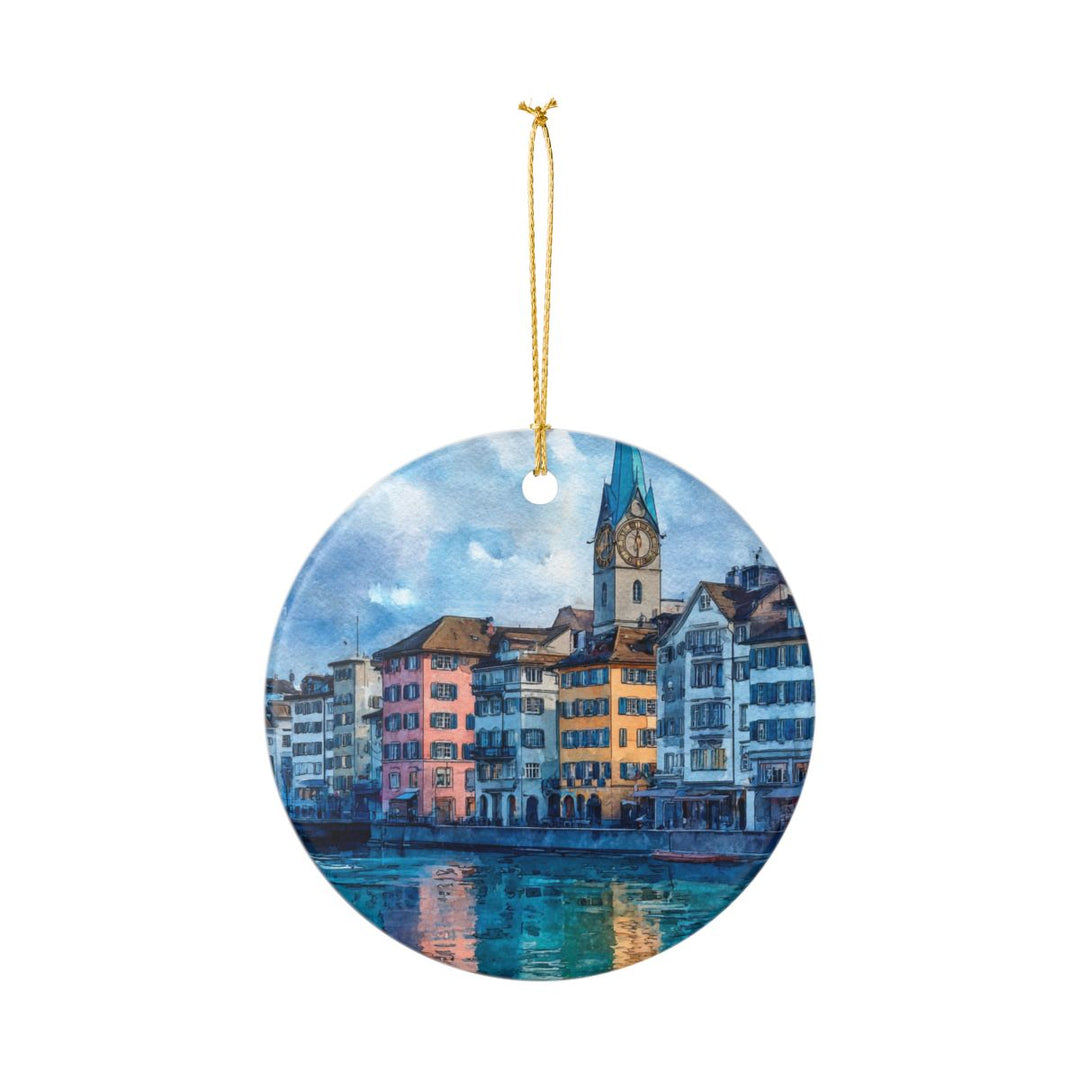 Zurich Switzerland Ornament: Unique Zurich Souvenir, Zurich Switzerland Xmas Decor, and Authentic Zurich Gift