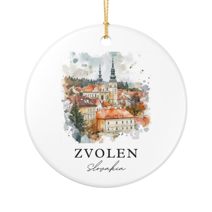 Zvolen Slovakia Ornament: Unique Zvolen Souvenir, Zvolen Slovakia Xmas Decor, and Authentic Zvolen Gift