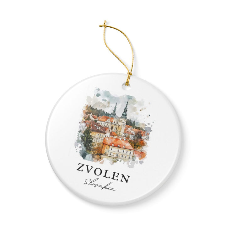Zvolen Slovakia Ornament: Unique Zvolen Souvenir, Zvolen Slovakia Xmas Decor, and Authentic Zvolen Gift