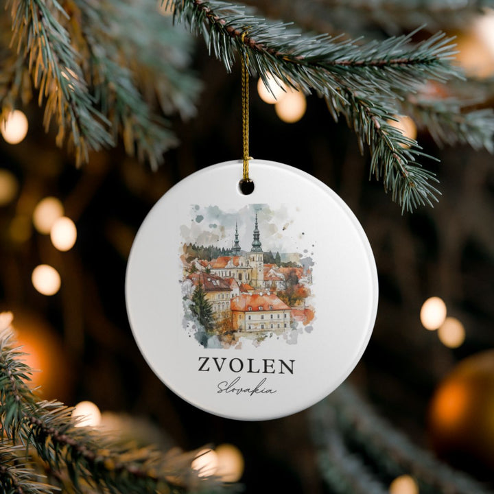 Zvolen Slovakia Ornament: Unique Zvolen Souvenir, Zvolen Slovakia Xmas Decor, and Authentic Zvolen Gift