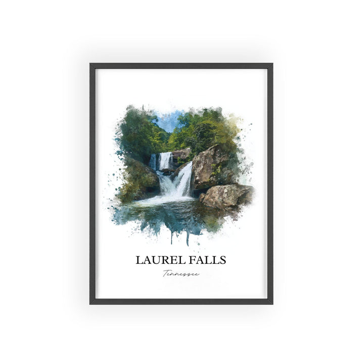 Laurel Falls TN Wall Art, Laurel Falls Print, Tennessee Watercolor Art, Laurel Falls Gift, Travel Print, Travel Poster, Housewarming Gift