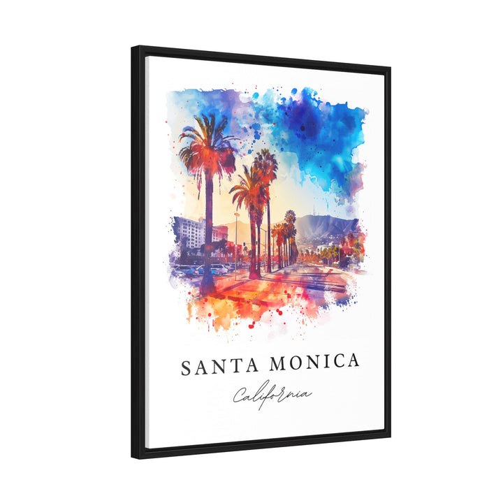 Santa Monica Art Print, Los Angeles Print, California Wall Art, Santa Monica Gift,