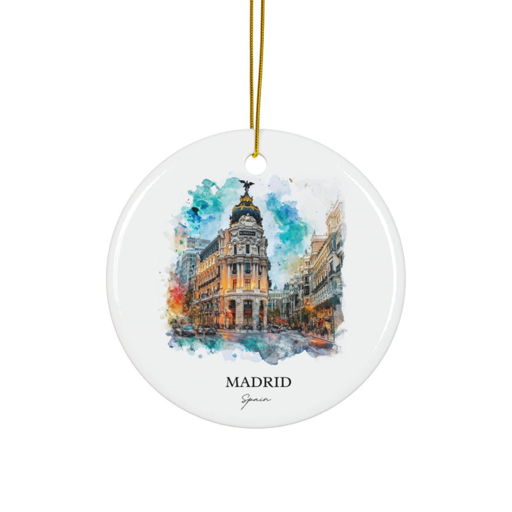 Madrid Spain Ornament: Unique Madrid Souvenir, Madrid Xmas Decor, and Authentic Madrid Spain Gift