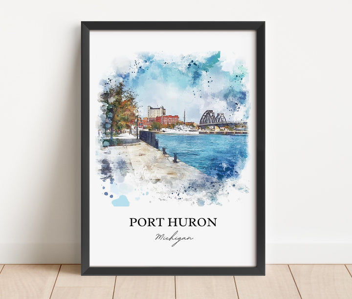 Port Huron, USA – Watercolor Art Print
