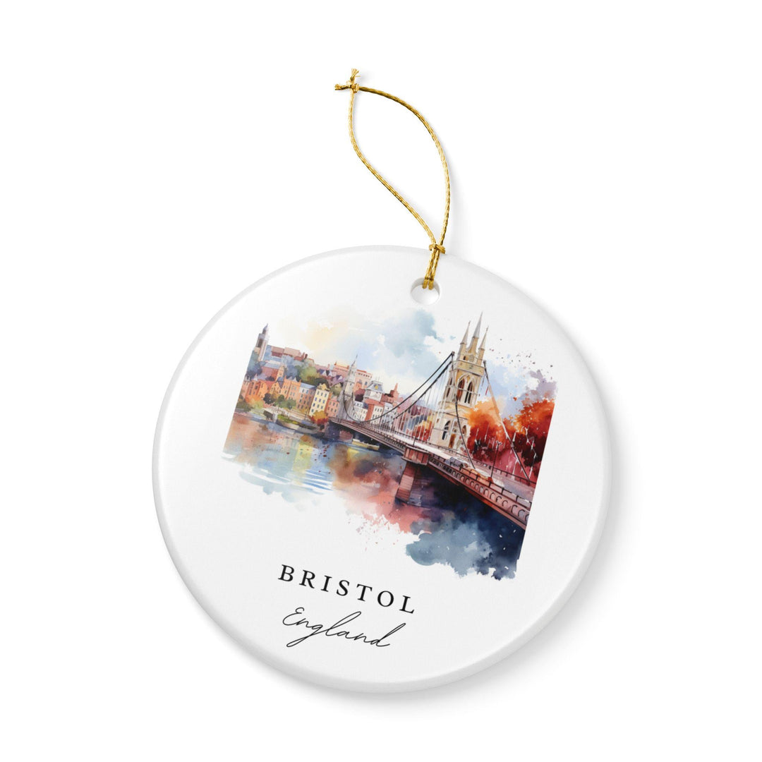 Bristol England Ornament: Unique Bristol England Souvenir, England Xmas Decor, and Authentic Bristol England Gift