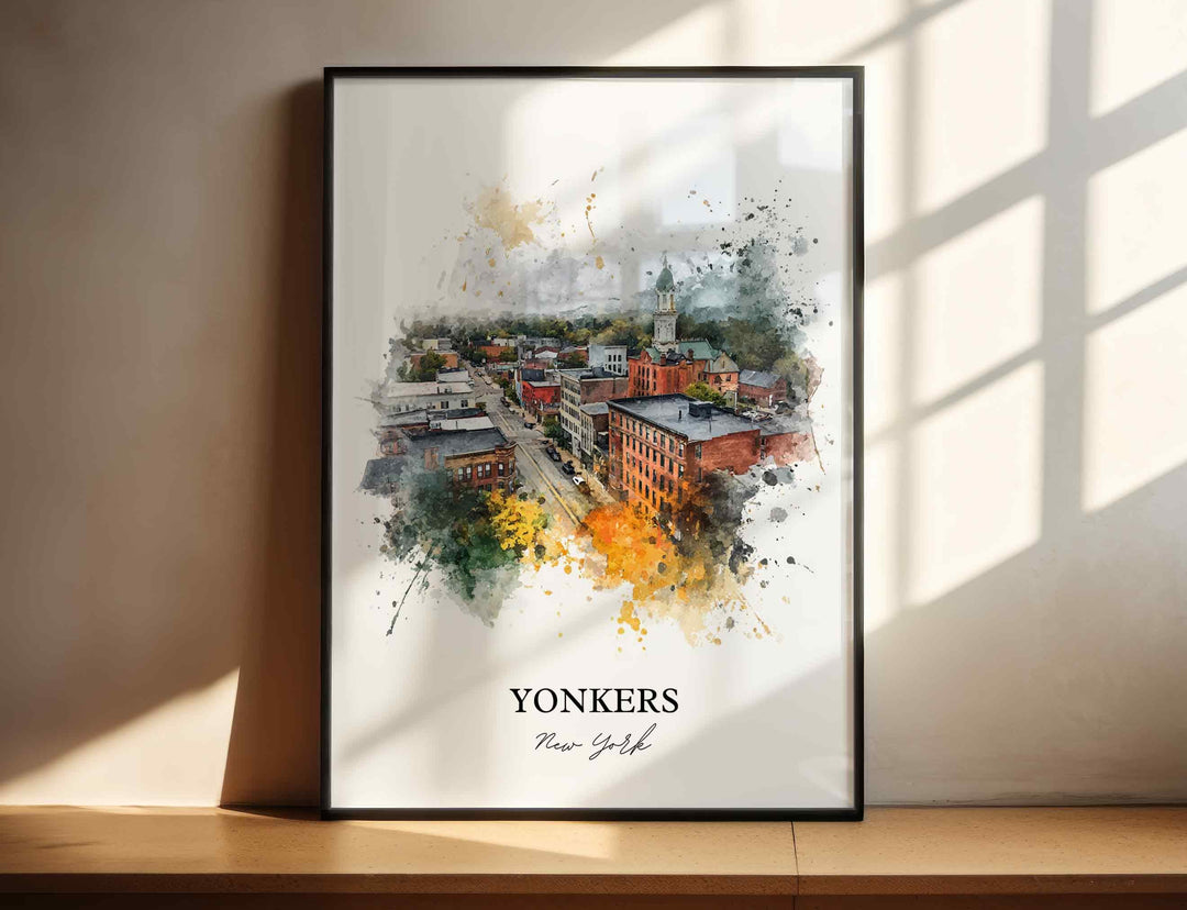 Yonkers, New York, USA – Watercolor Art Print