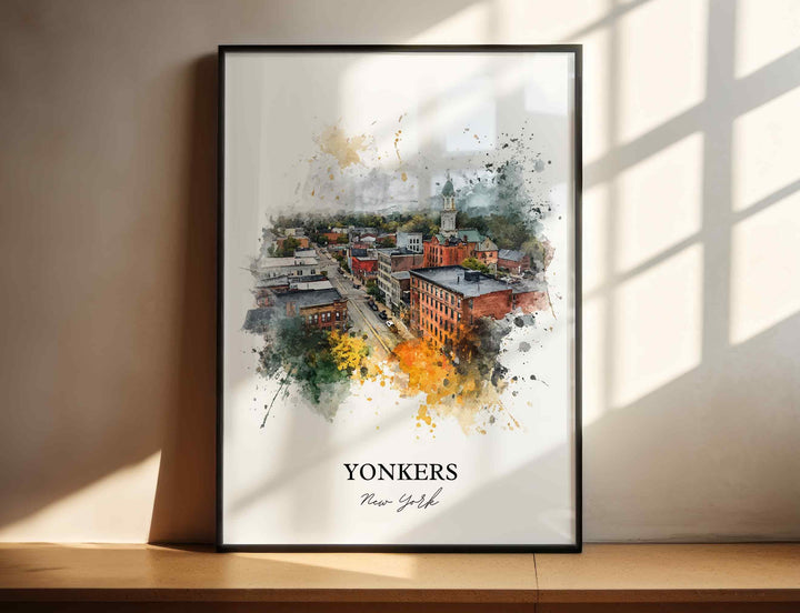 Yonkers, New York, USA – Watercolor Art Print