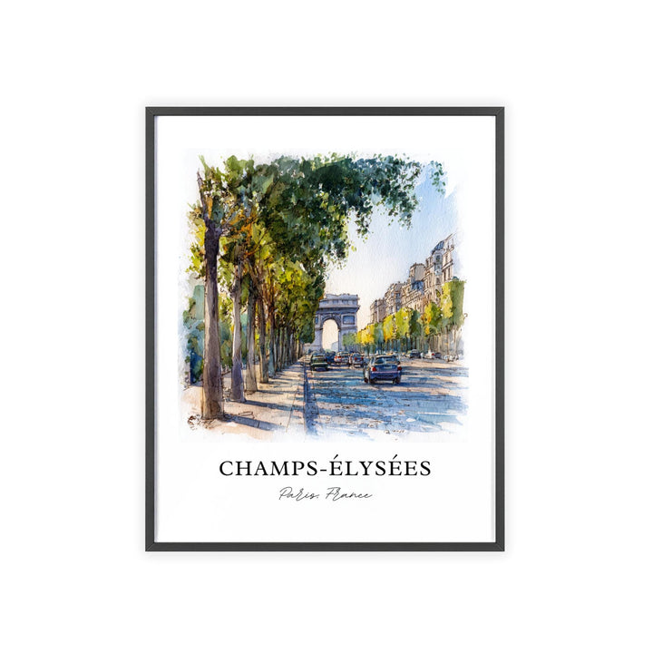 Champs-Élysées, France – Watercolor Art Print