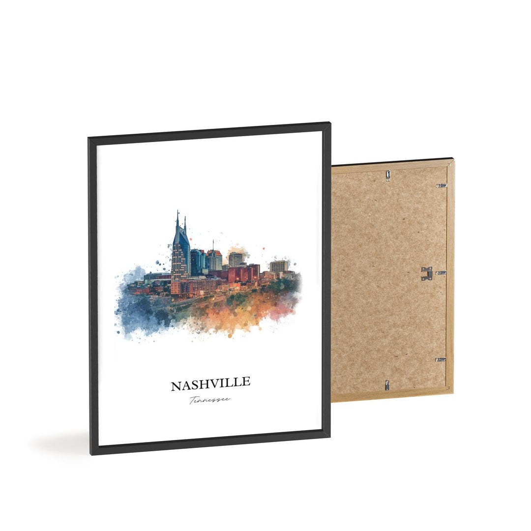 Nashville, Tennessee – Watercolor Art Print