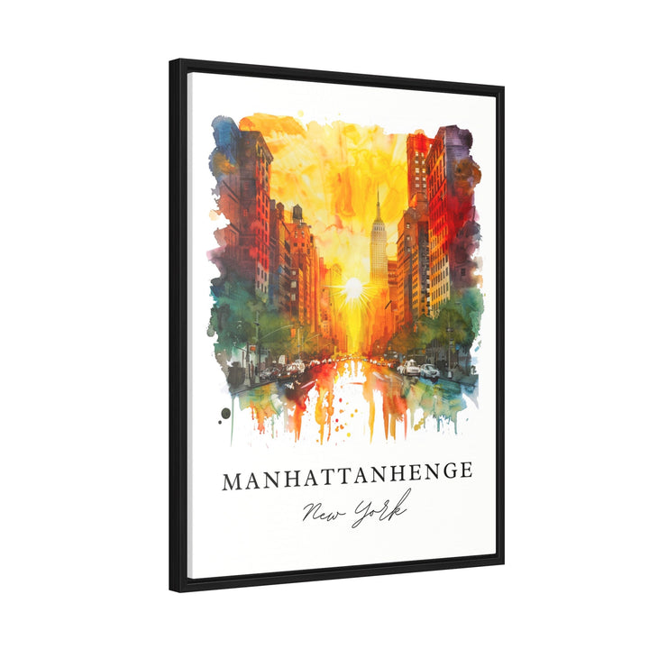 Manhattanhenge Art, Manhattanhenge Print, NYC Sunset Wall Art, Manhattanhenge Gift,