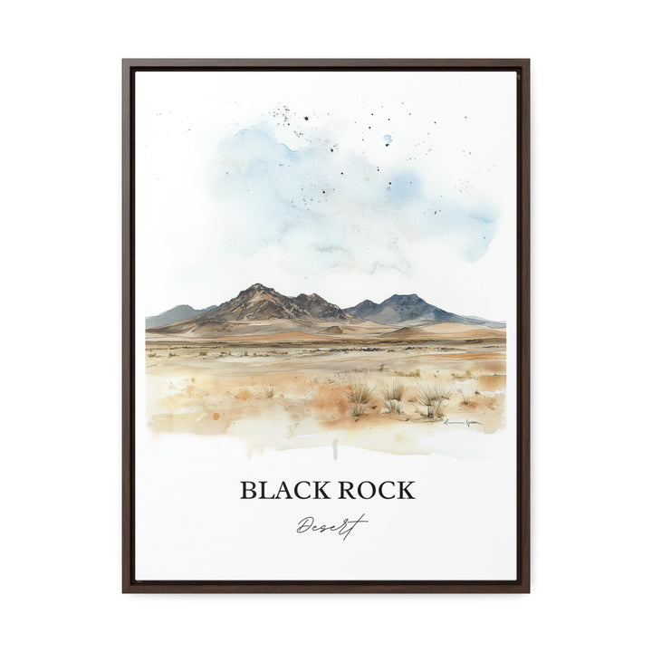 Black Rock Desert Wall Art, Nevada Print, Nevada Watercolor Art, Black Rock Desert Gift, Travel Print, Travel Poster, Housewarming Gift