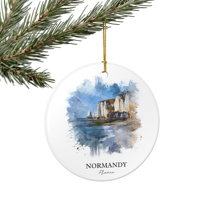 Normandy, France Ornament: Unique Normandy Souvenir, Normandy FR Xmas Decor, and Authentic Normandy France Gift