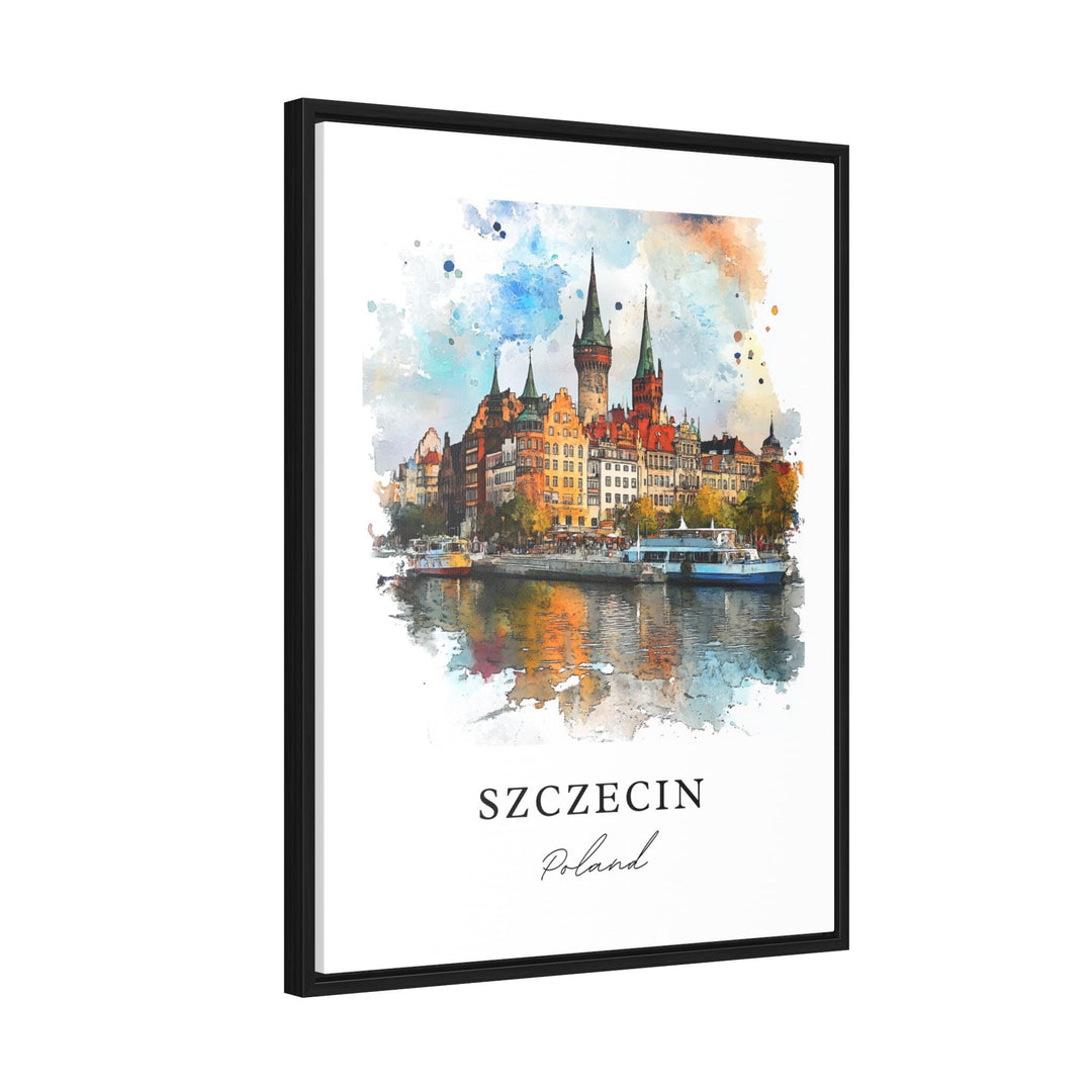 Szczecin Wall Art, Szczecin Poland Print, Szczecin Watercolor Art, Oder River Poland Gift,