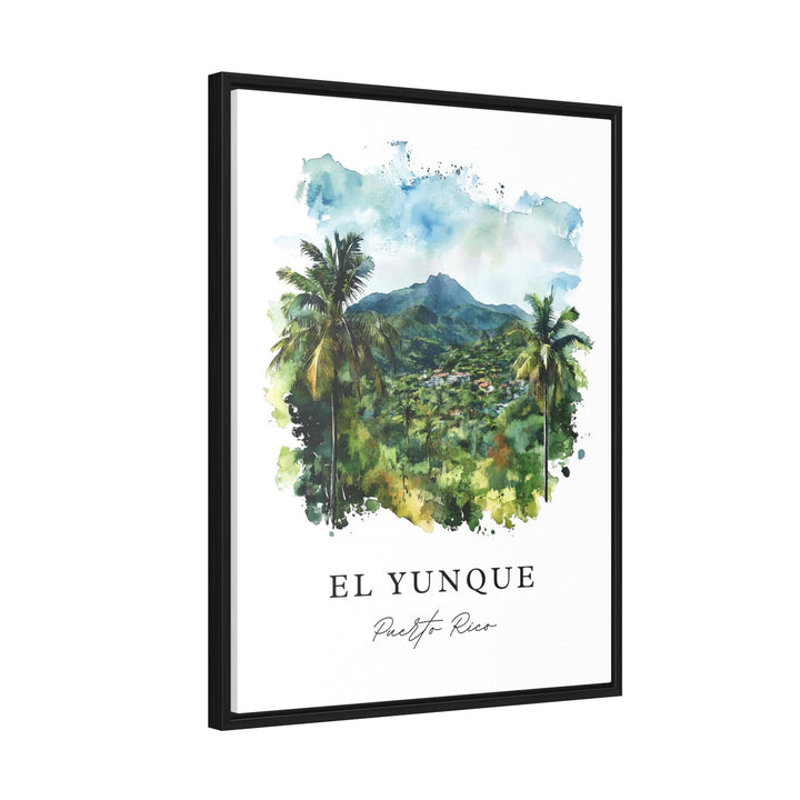 El Yunque PR Wall Art, El Yunque Print, Rio Grande PR Watercolor, El Yunque Puerto Rico Gift,