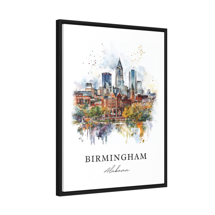 Birmingham AL Art, Birmingham Print, Birmingham AL Watercolor Art, Birmingham Alabama Gift, Travel Poster, Housewarming Gift