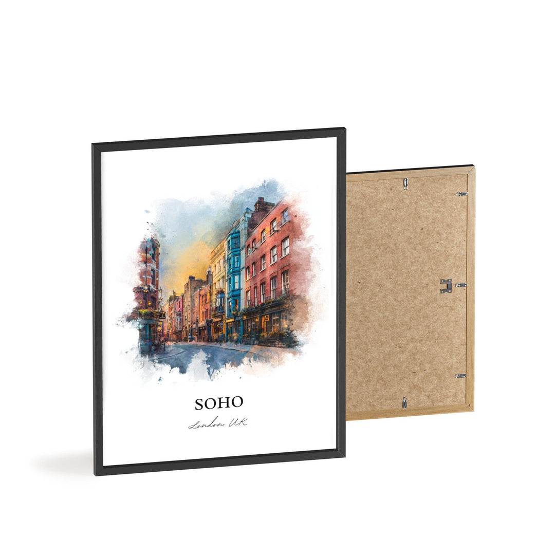 Soho London, England – Watercolor Art Print