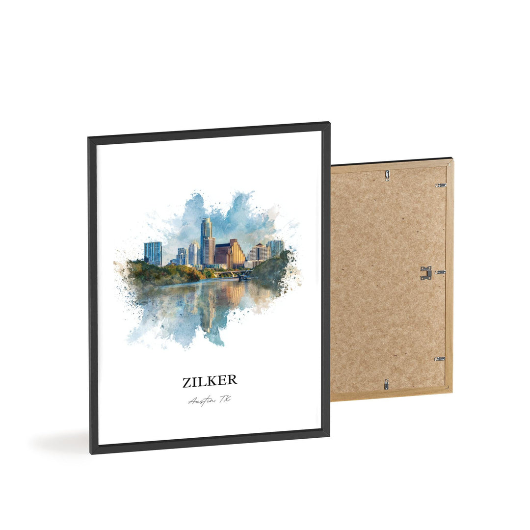 Zilker, Austin TX – Watercolor Art Print