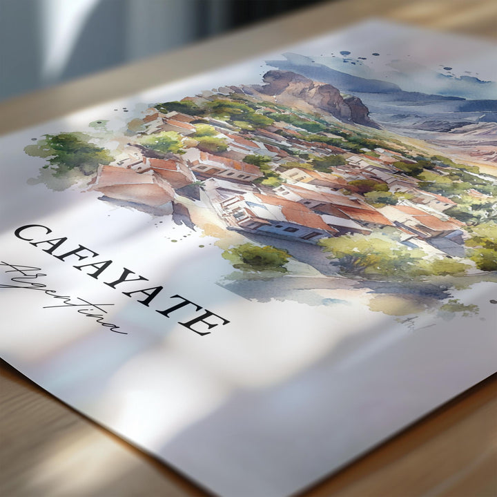 Cafayate Wall Art, Salta Print, Argentina Watercolor Art, Cafayate Argentina Gift, Travel Print, Travel Poster, Housewarming Gift
