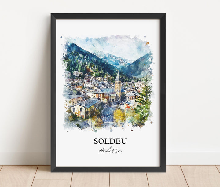 Soldeu, Andorra – Watercolor Art Print