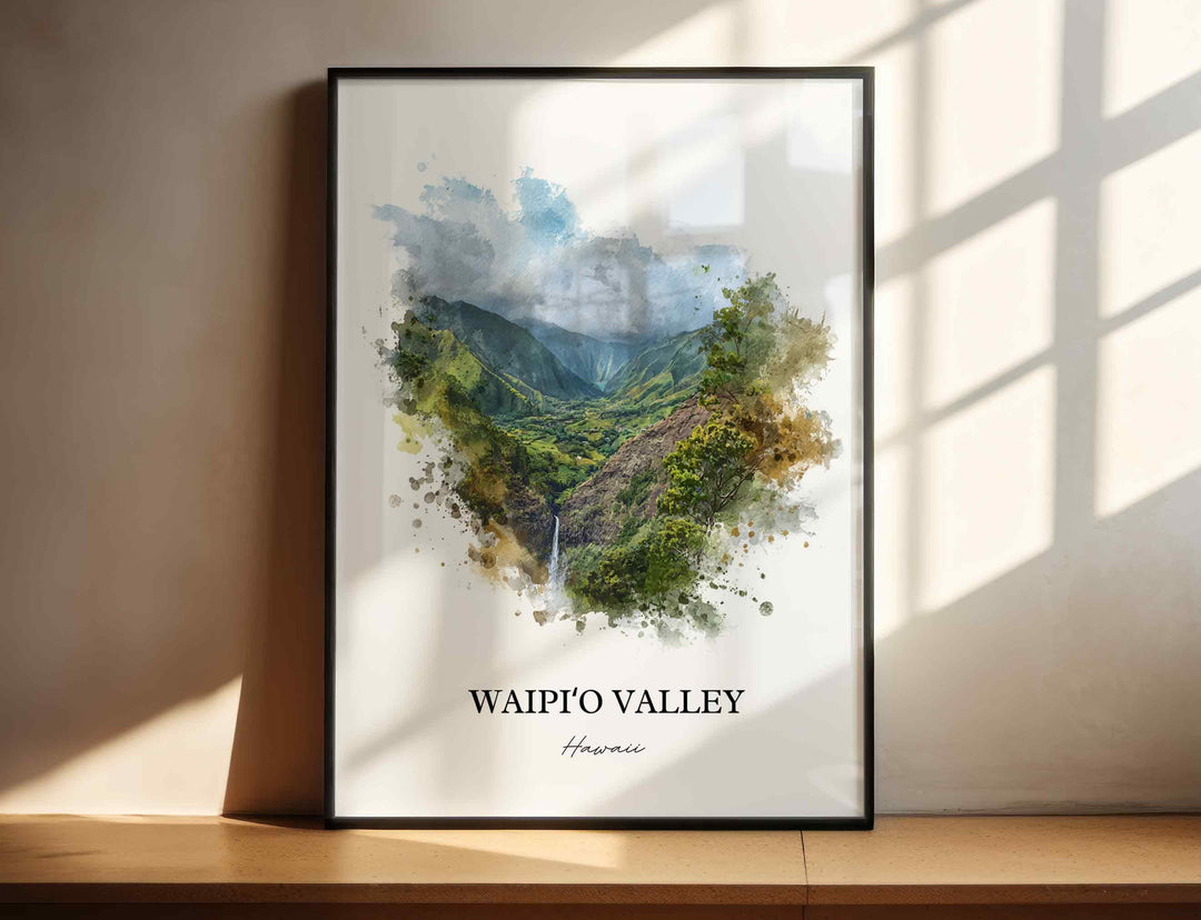 Waipi'o Valley, Hawaii – Watercolor Art Print
