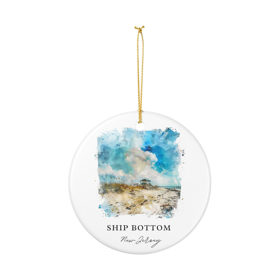 Ship Bottom NJ Ornament: Unique Ship Bottom Souvenir, Ship Bottom NJ Xmas Decor, and Authentic Jersey Shore Gift