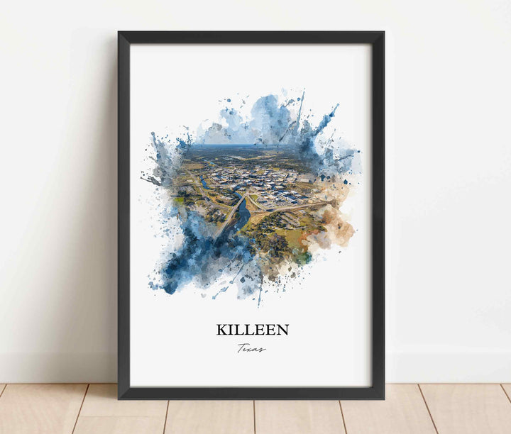 Killeen, Texas – Watercolor Art Print