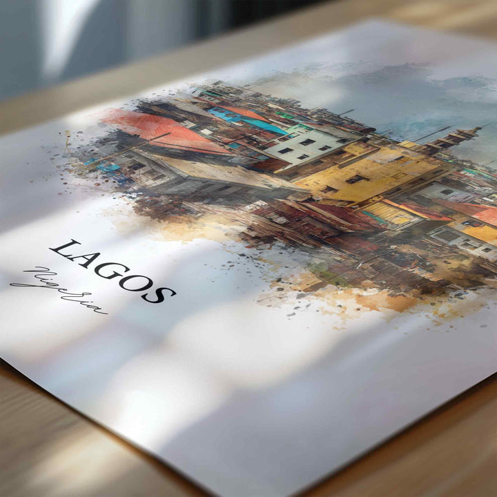 Lagos, Nigeria – Watercolor Art Print