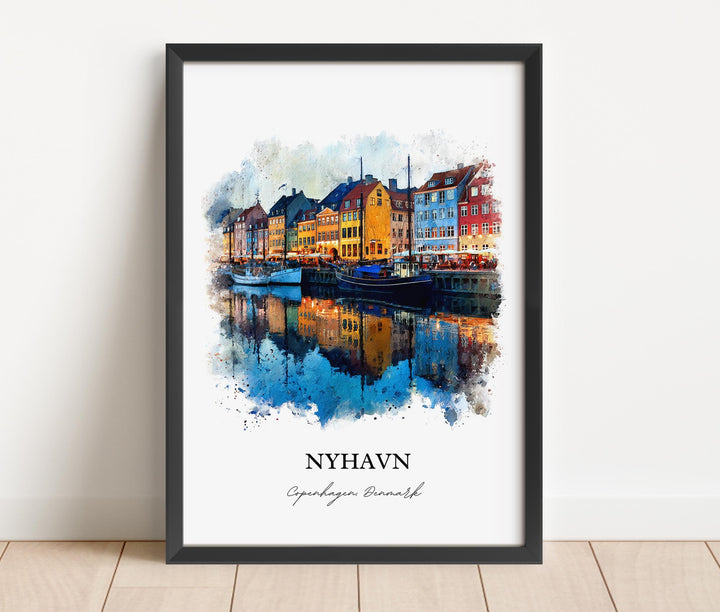 Nyhavn, Denmark – Watercolor Art Print