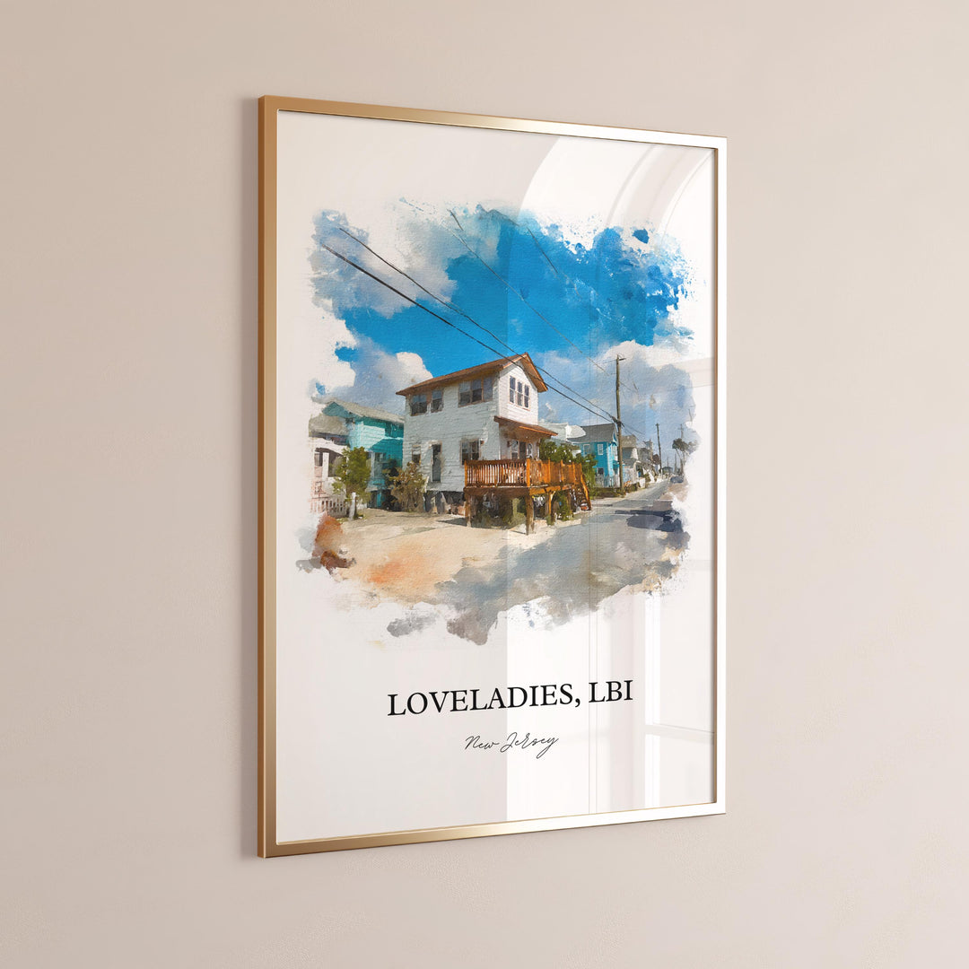 Loveladies, New Jersey – Watercolor Art Print