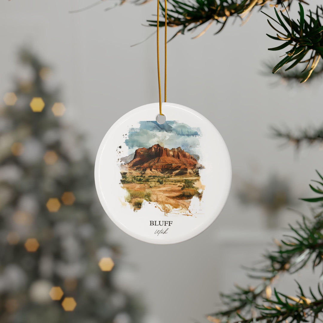 Bluff Utah Ornament: Unique Bluff Utah Souvenir, Bluff Utah Xmas Decor, and Authentic Bluff Utah Gift