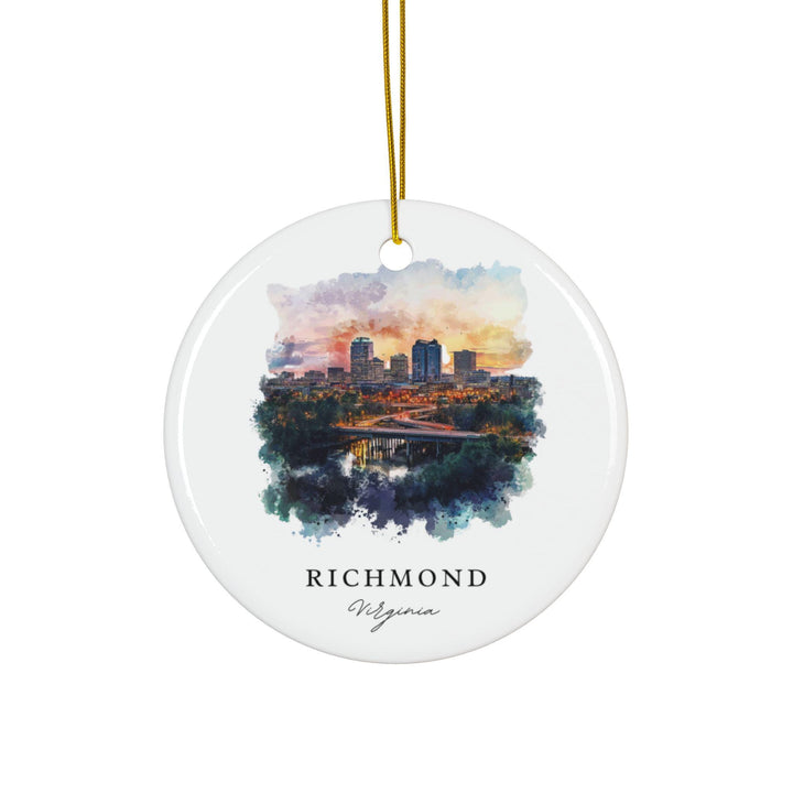 Richmond Virginia Ornament: Unique Virginia Souvenir, Virginia Christmas Decor, Richmond VA Gift