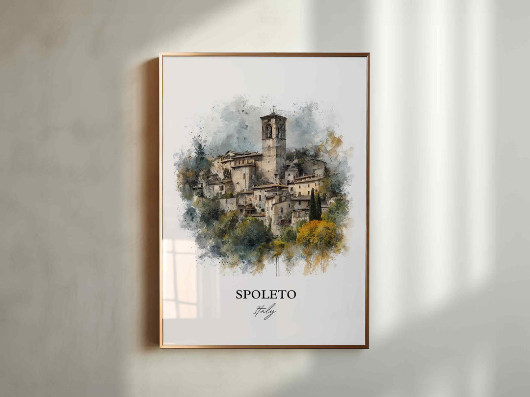 Spoleto, Italy – Watercolor Art Print