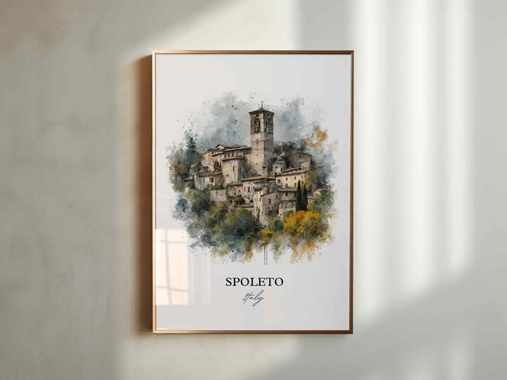 Spoleto, Italy – Watercolor Art Print