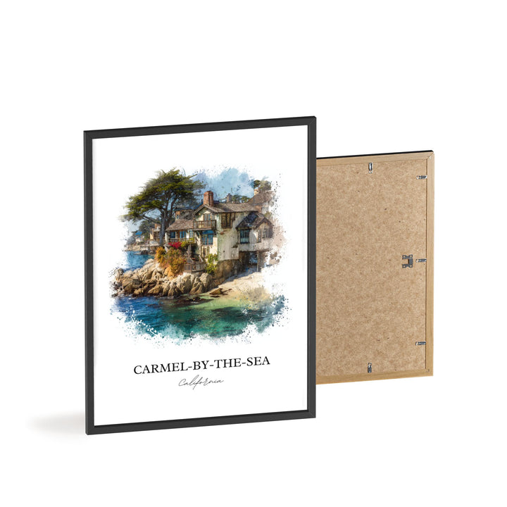 Carmel-by-the-Sea, California – Watercolor Art Print